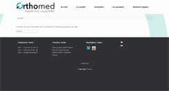 Desktop Screenshot of orthomed.fr